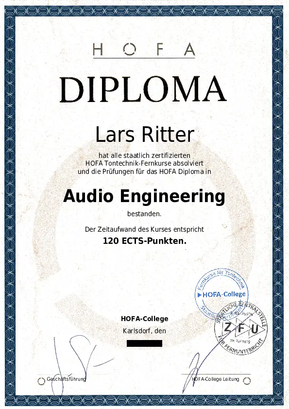 Audio Engineering Diploma