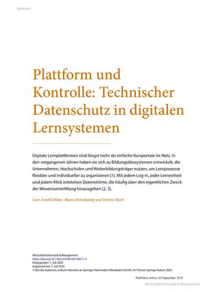 Publikation: Plattform und Kontrolle